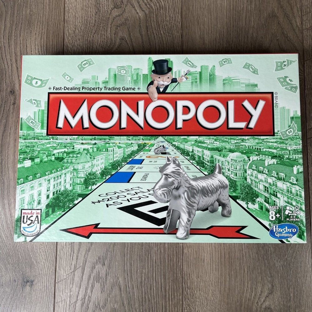 Monopoly Classic Board Game #00009 With The Cat Token Hasbro Complete 2013